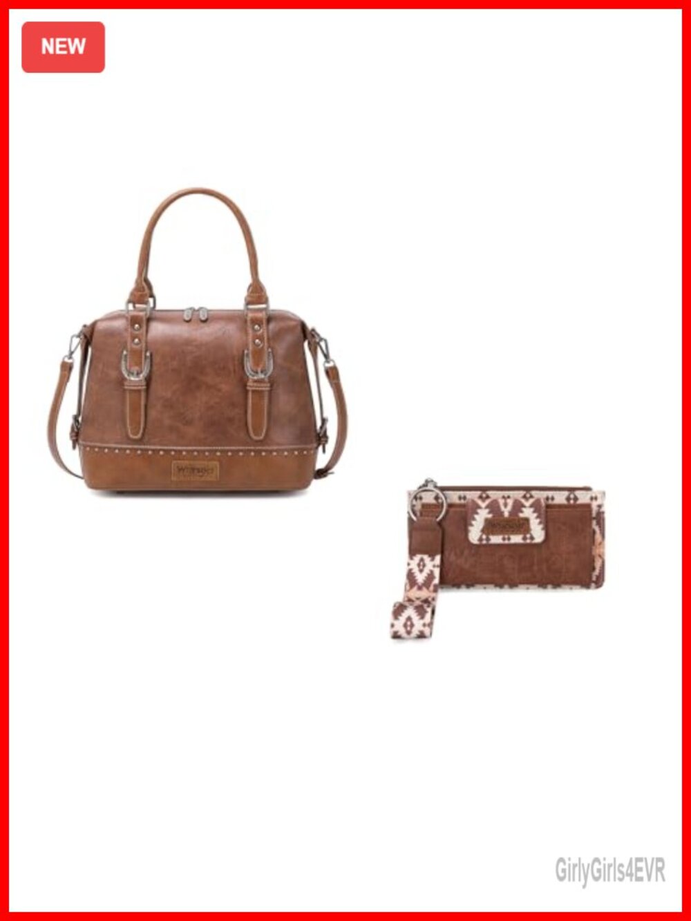 Montana West Leather Hobo Doctor Bag and Wristlet Wallet Set